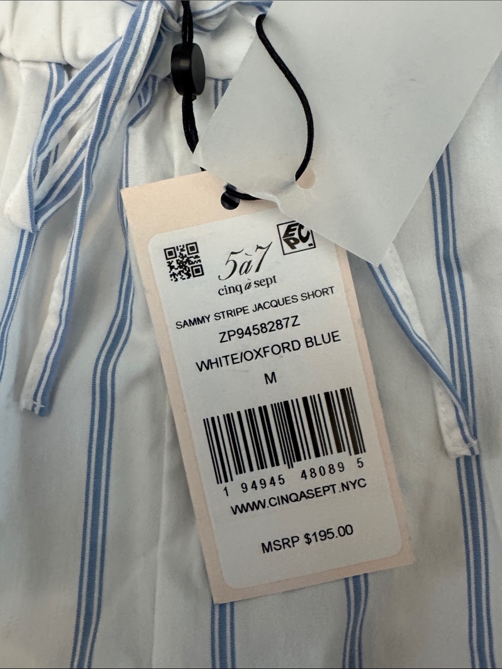 Cinq a Sept Sammy Striped Jacques Shorts New - Picture 5 of 7